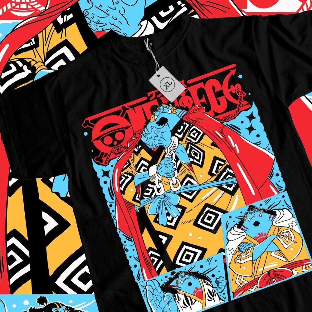 Jinbe One Piece T-shirt Monkey D Luffy Gear Zoro Gifts Exclusive Shirt All Size